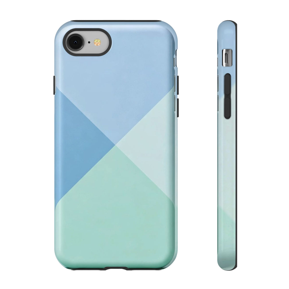 Geometric Mint & Sky Tough Phone Case