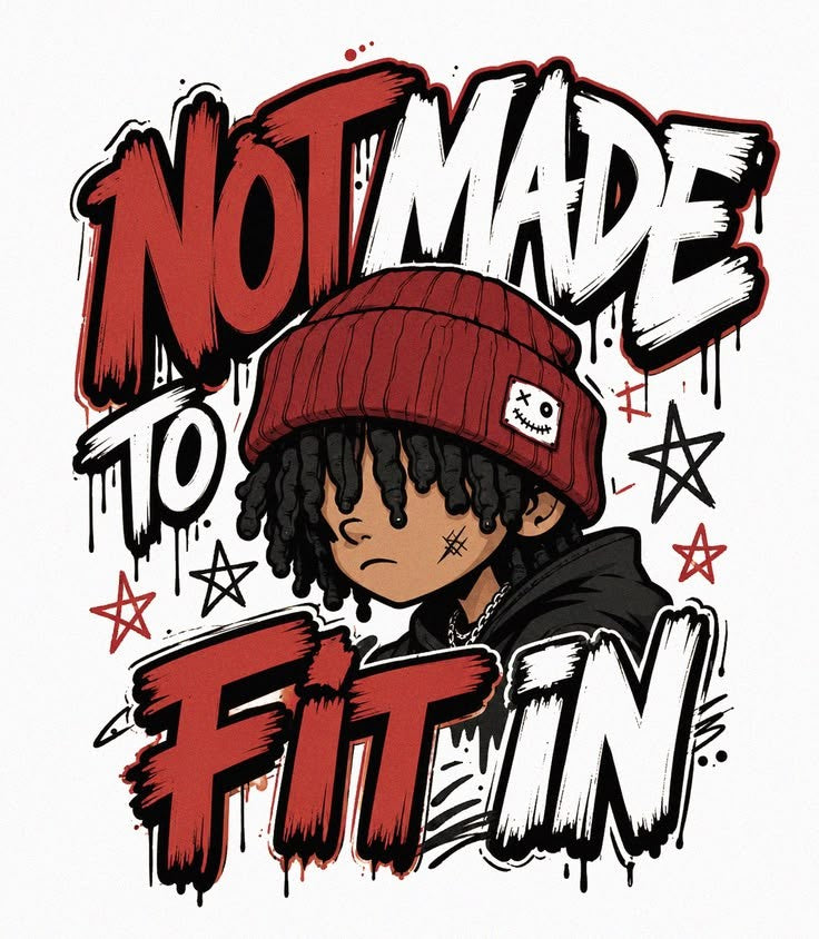 Not Made to Fit In T-Shirt — Streetwear Graphic Tee