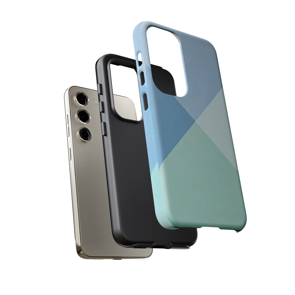 Geometric Mint & Sky Tough Phone Case