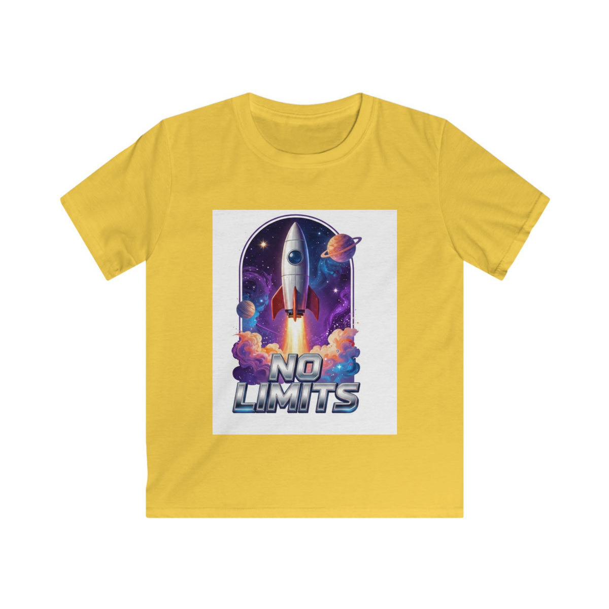 Kids Tee — 'No Limits' Rocket Space Graphic