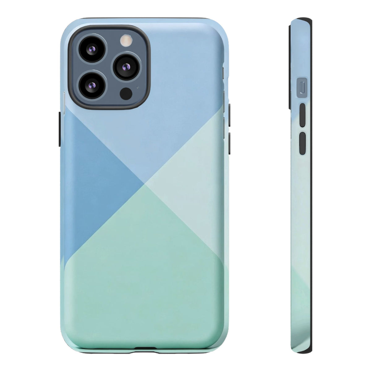 Geometric Mint & Sky Tough Phone Case