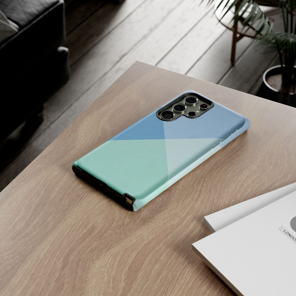 Geometric Mint & Sky Tough Phone Case