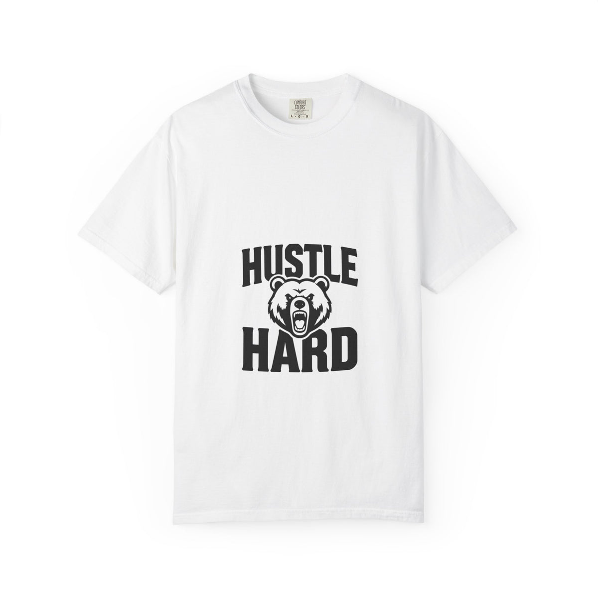 Polera Hustle Duro — Oso Gráfico Motivacional