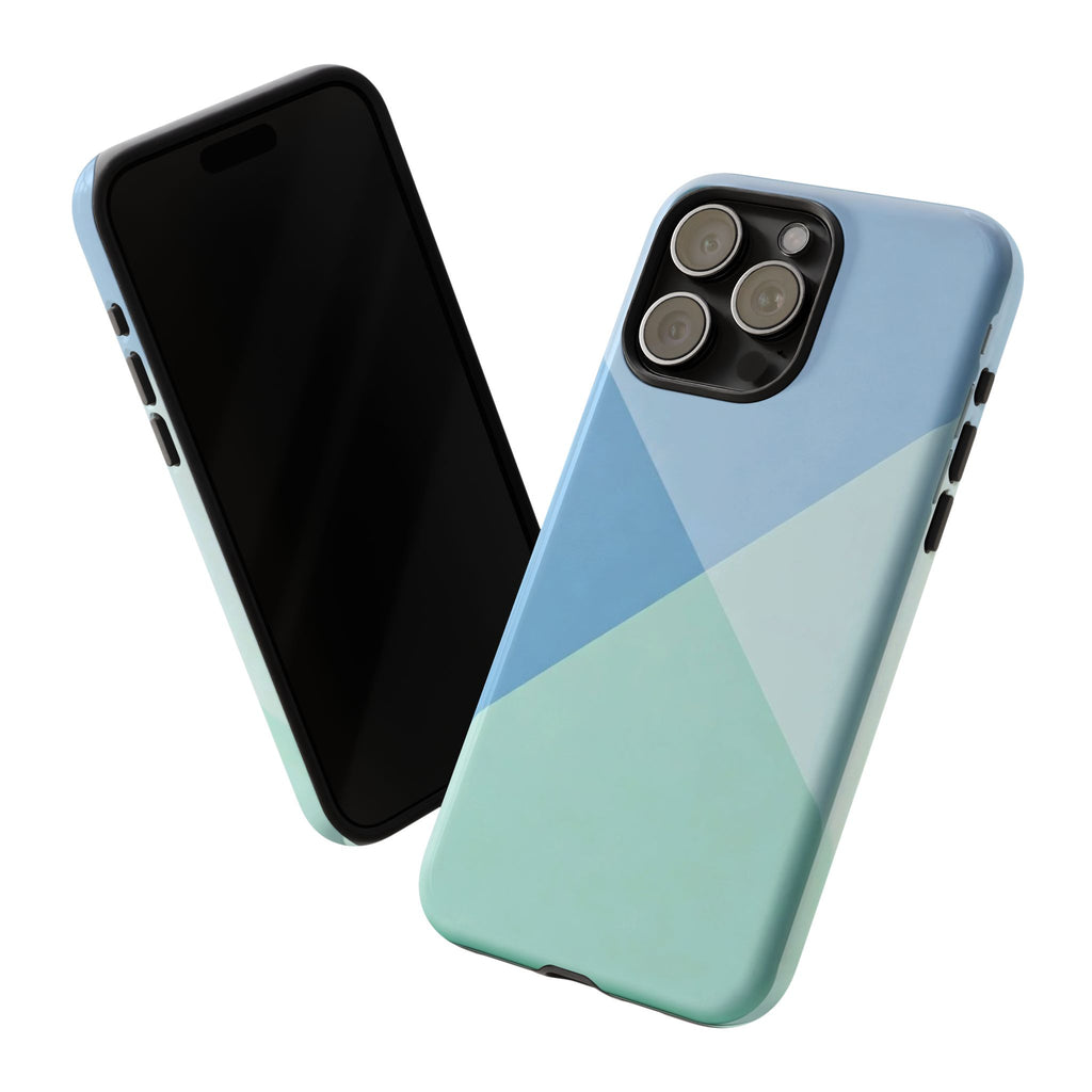 Geometric Mint & Sky Tough Phone Case