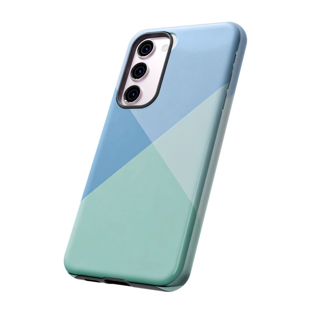 Geometric Mint & Sky Tough Phone Case
