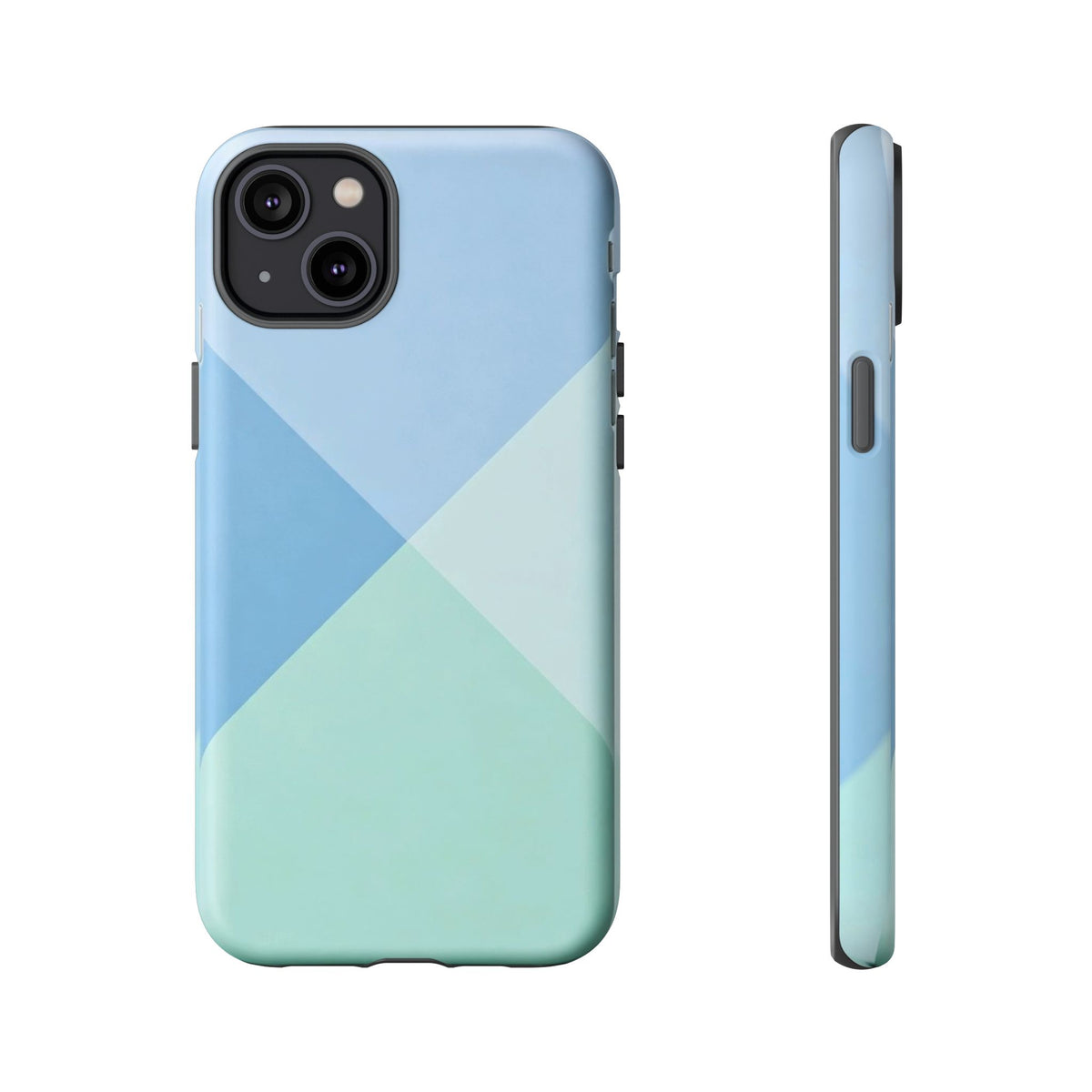 Geometric Mint & Sky Tough Phone Case