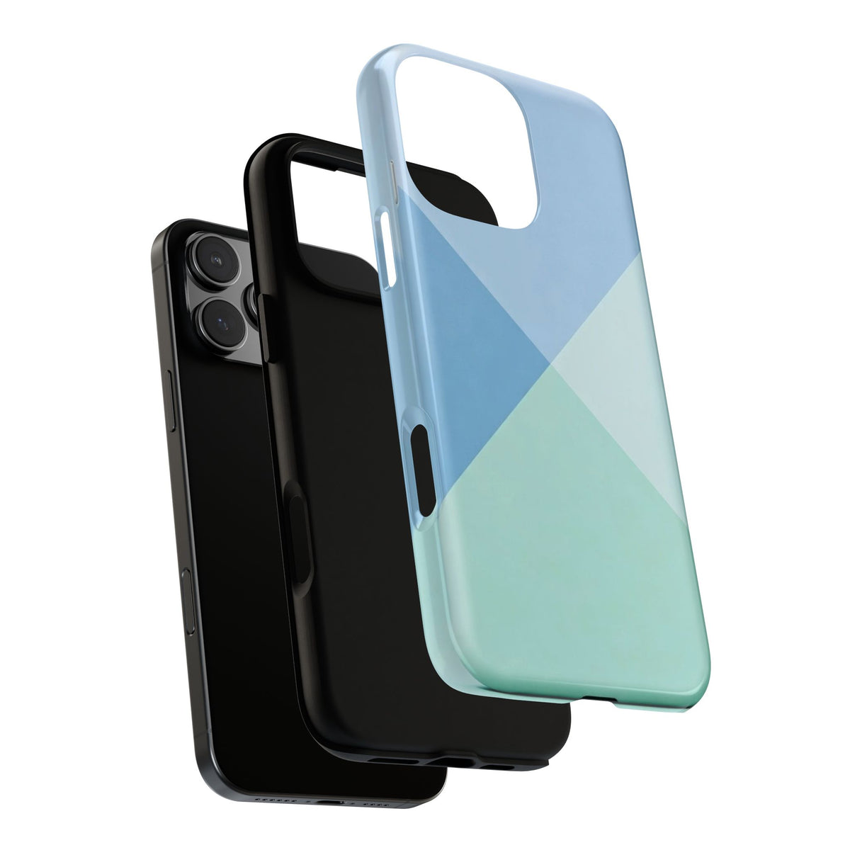 Geometric Mint & Sky Tough Phone Case