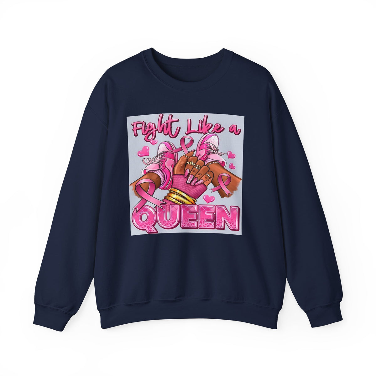 Poleron "Fight Like a Queen" — Concientización Rosa