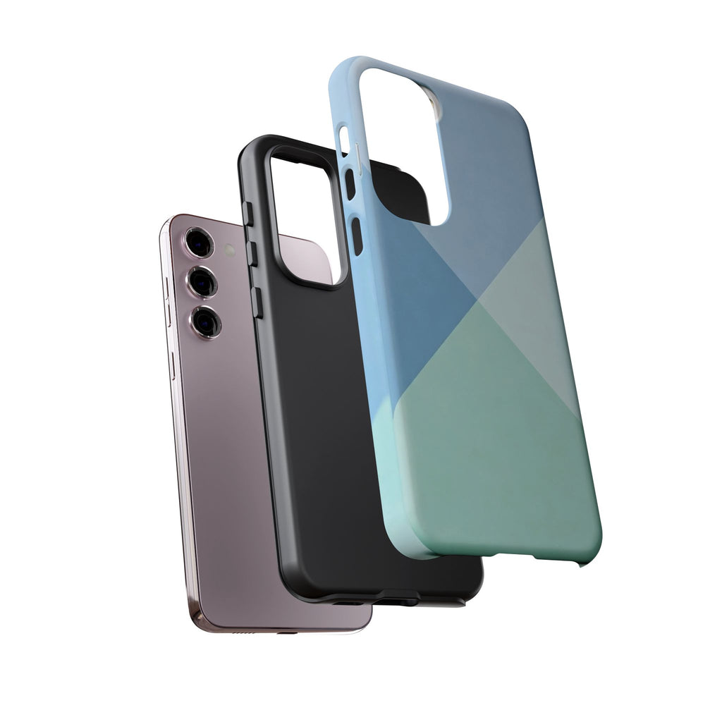 Geometric Mint & Sky Tough Phone Case