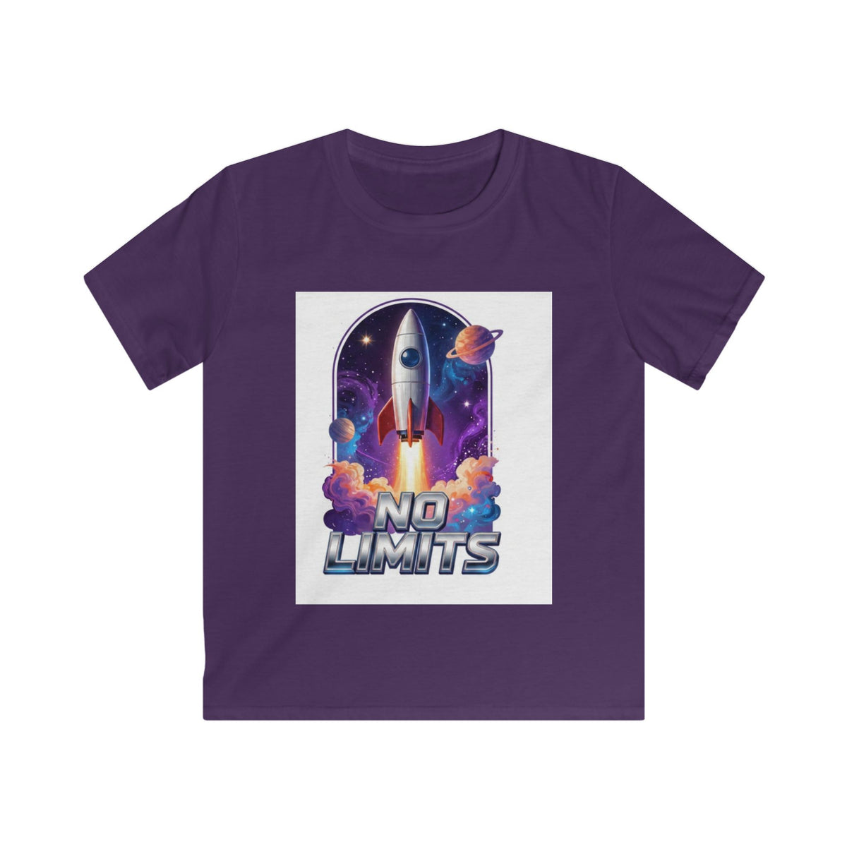 Kids Tee — 'No Limits' Rocket Space Graphic