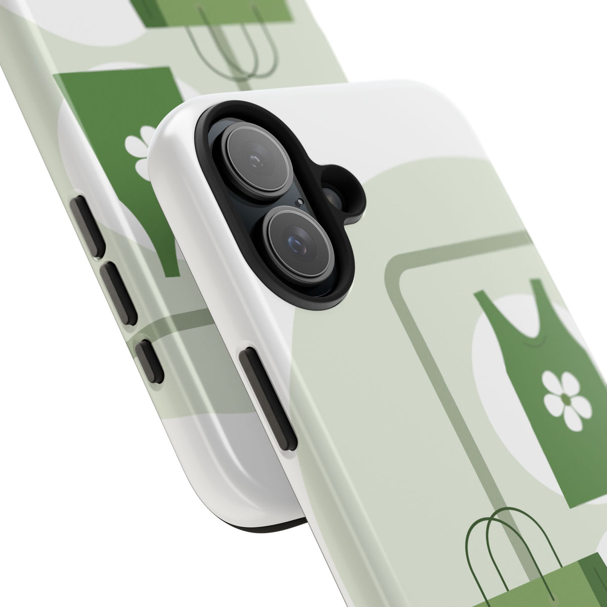 Green Shopping Icons Tough Phone Case — Eco Chic Protective Phone Cover