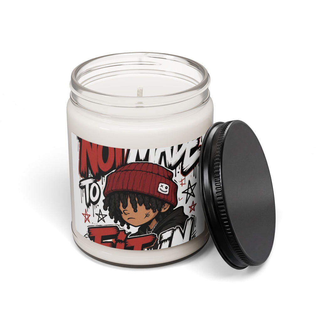 Soy Candle — 'No Time to Fit In' Cartoon Beanie Kid Scented Jar (9oz)