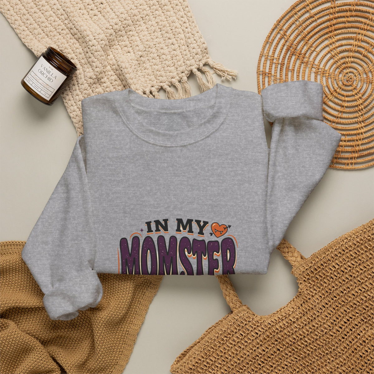 Momster Era Sweatshirt | Halloween mom, spooky purple orange retro