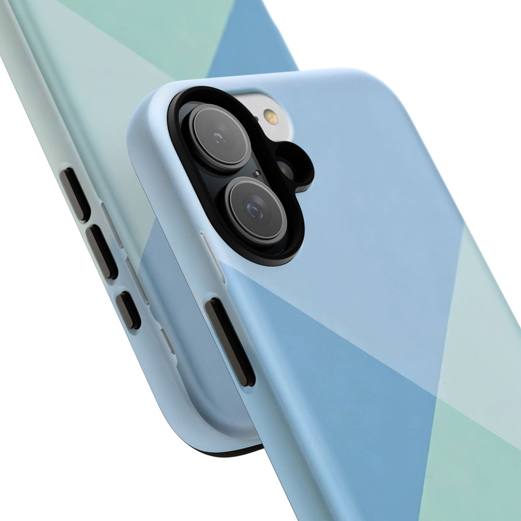 Geometric Mint & Sky Tough Phone Case