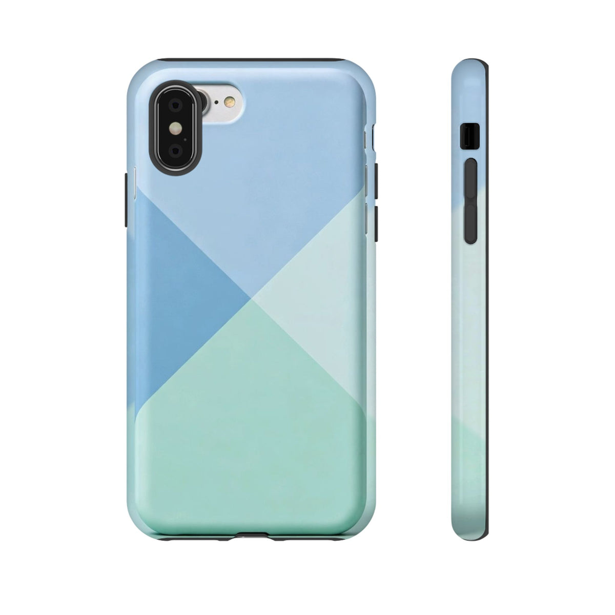 Geometric Mint & Sky Tough Phone Case