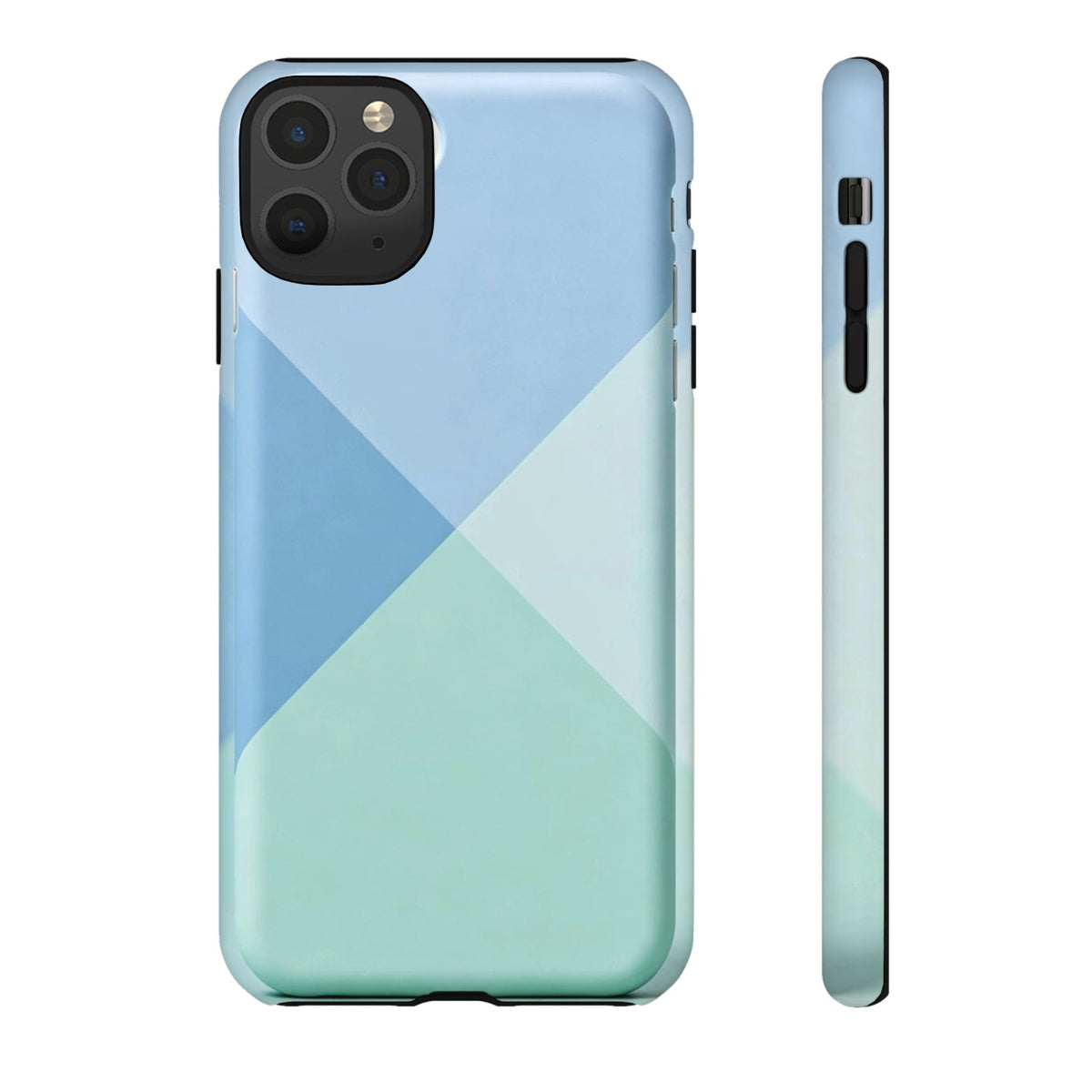 Geometric Mint & Sky Tough Phone Case