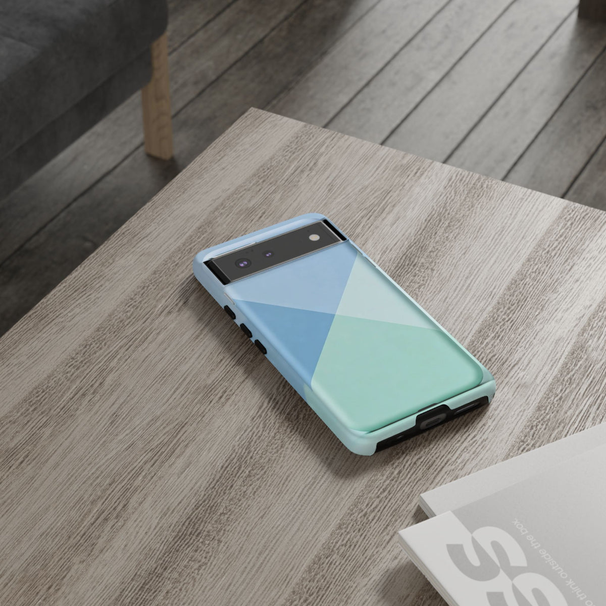 Geometric Mint & Sky Tough Phone Case