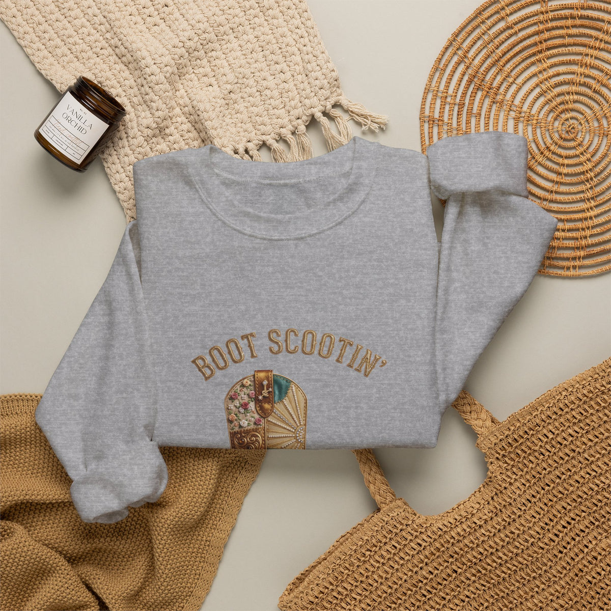 Boot Scootin' Cowboy Boot Sweatshirt | Country Western Cowgirl Ranch