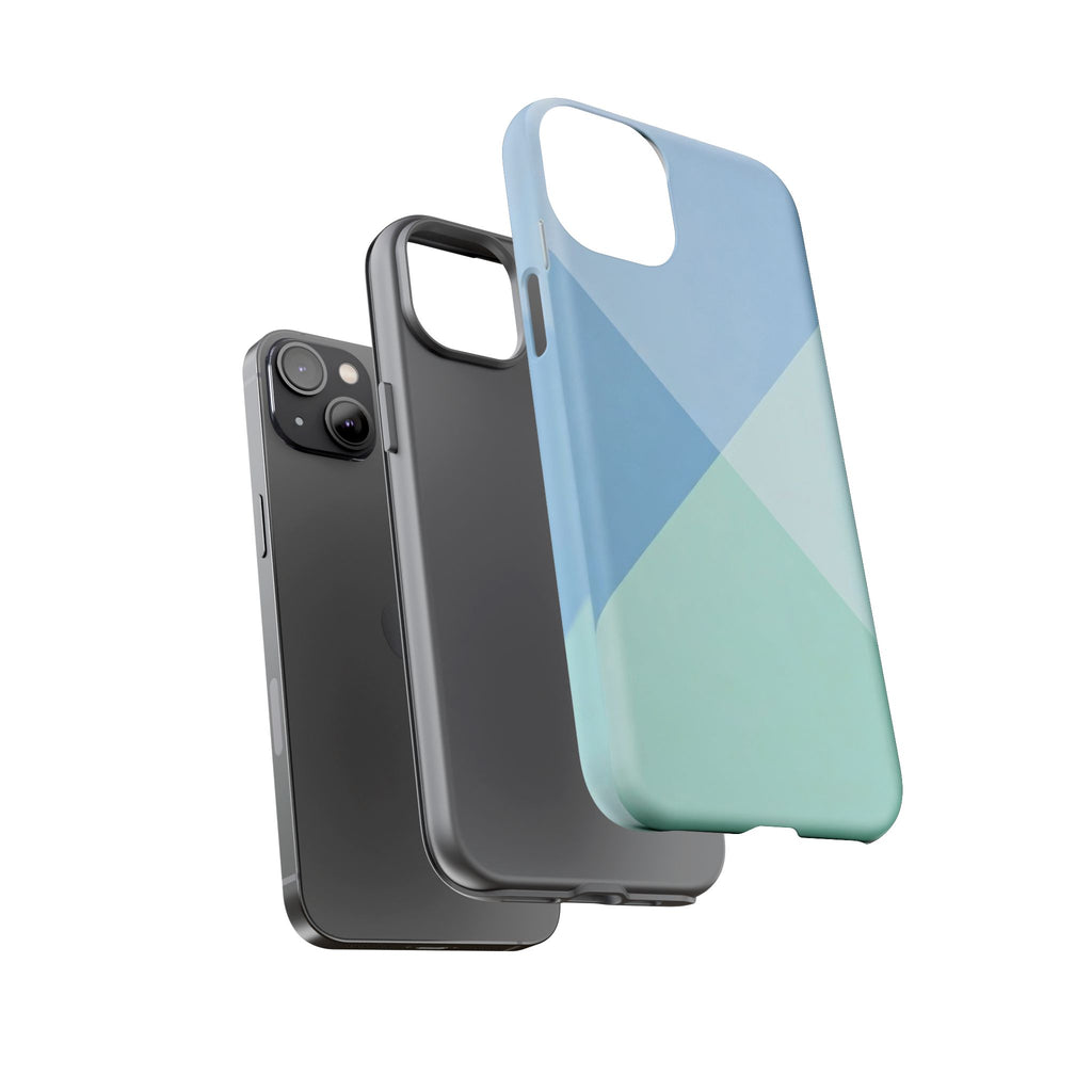 Geometric Mint & Sky Tough Phone Case