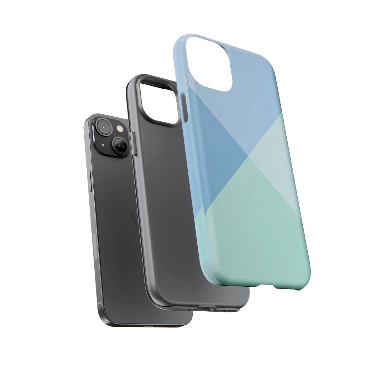 Geometric Mint & Sky Tough Phone Case