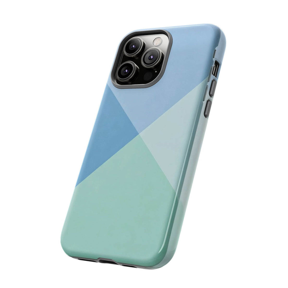 Geometric Mint & Sky Tough Phone Case