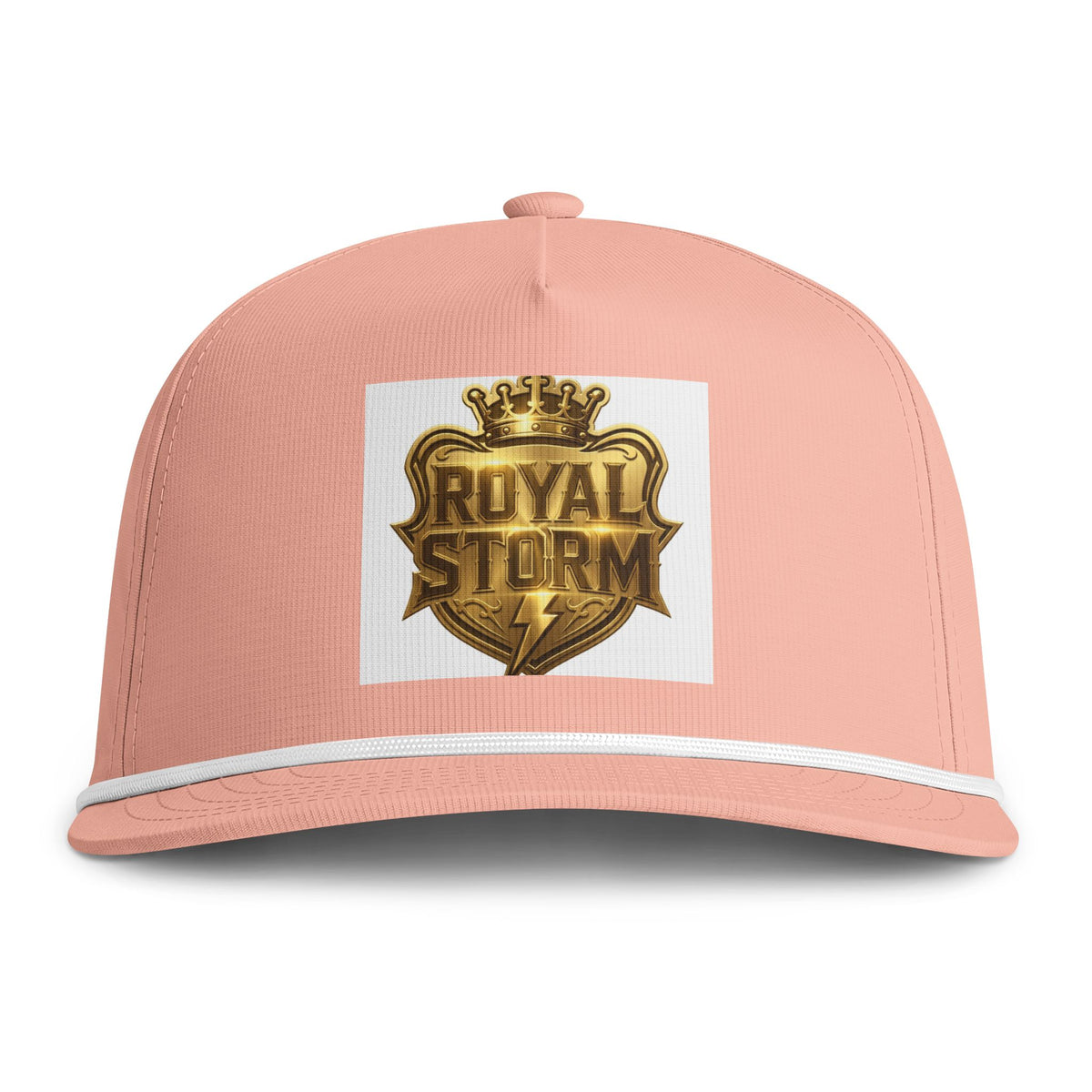 Royal Storm Patch Cap — Vintage Crest Embroidered Rope Trucker Hat
