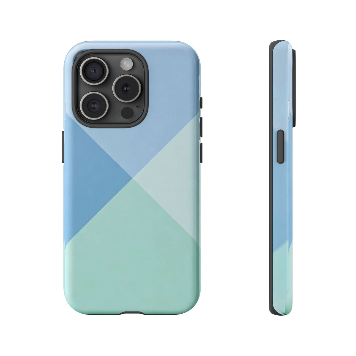 Geometric Mint & Sky Tough Phone Case