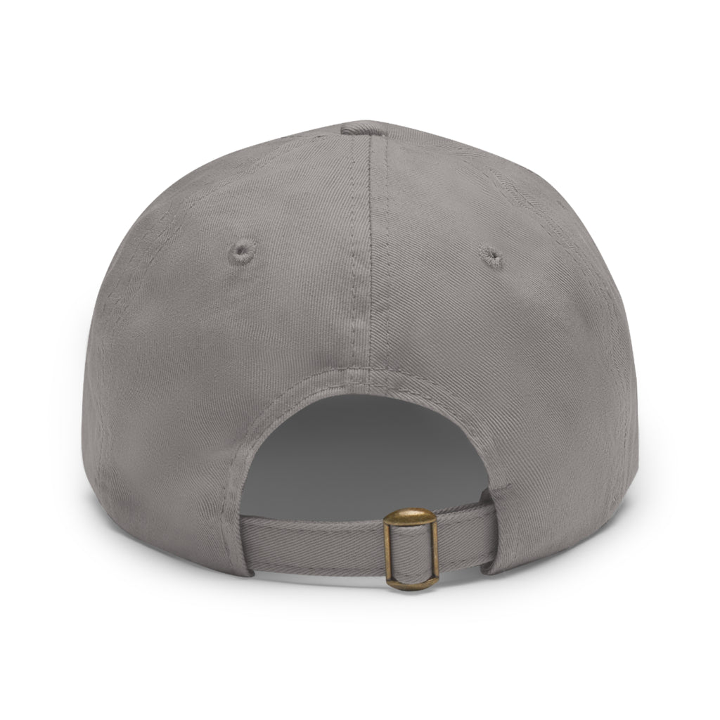Leather Patch Dad Hat — ‘Dark Eagle’ Vintage Emblem Cap