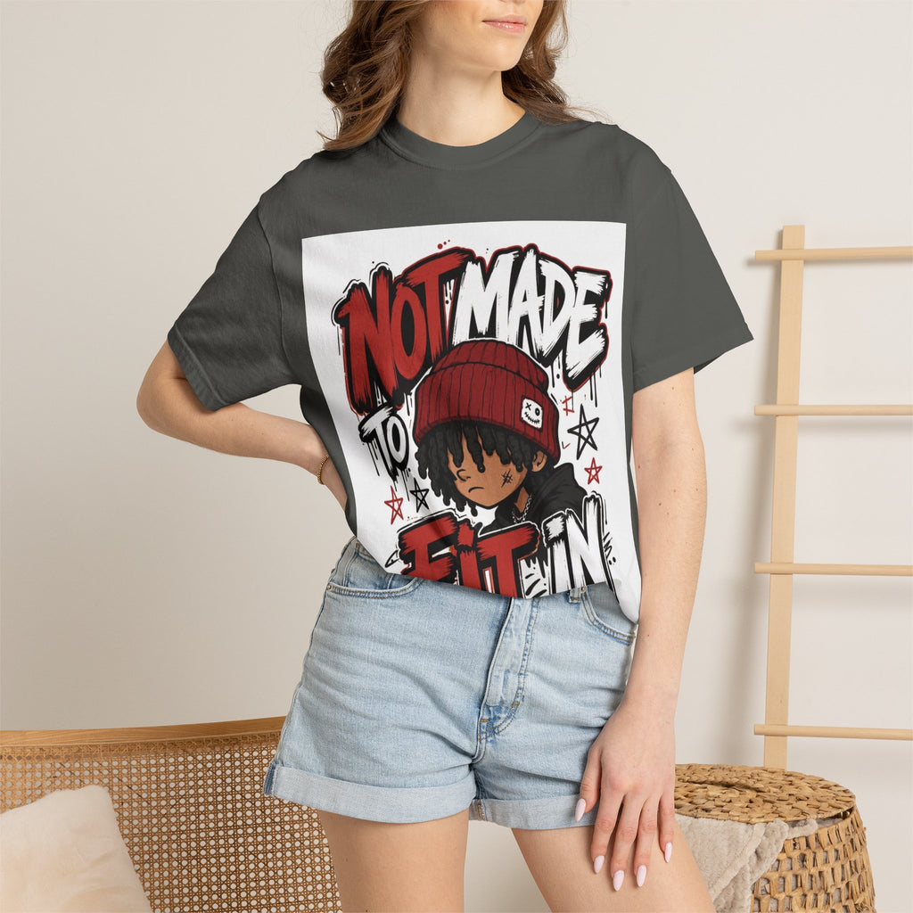 Not Made to Fit In Graphic T-Shirt — Streetwear Anime Statement Tee