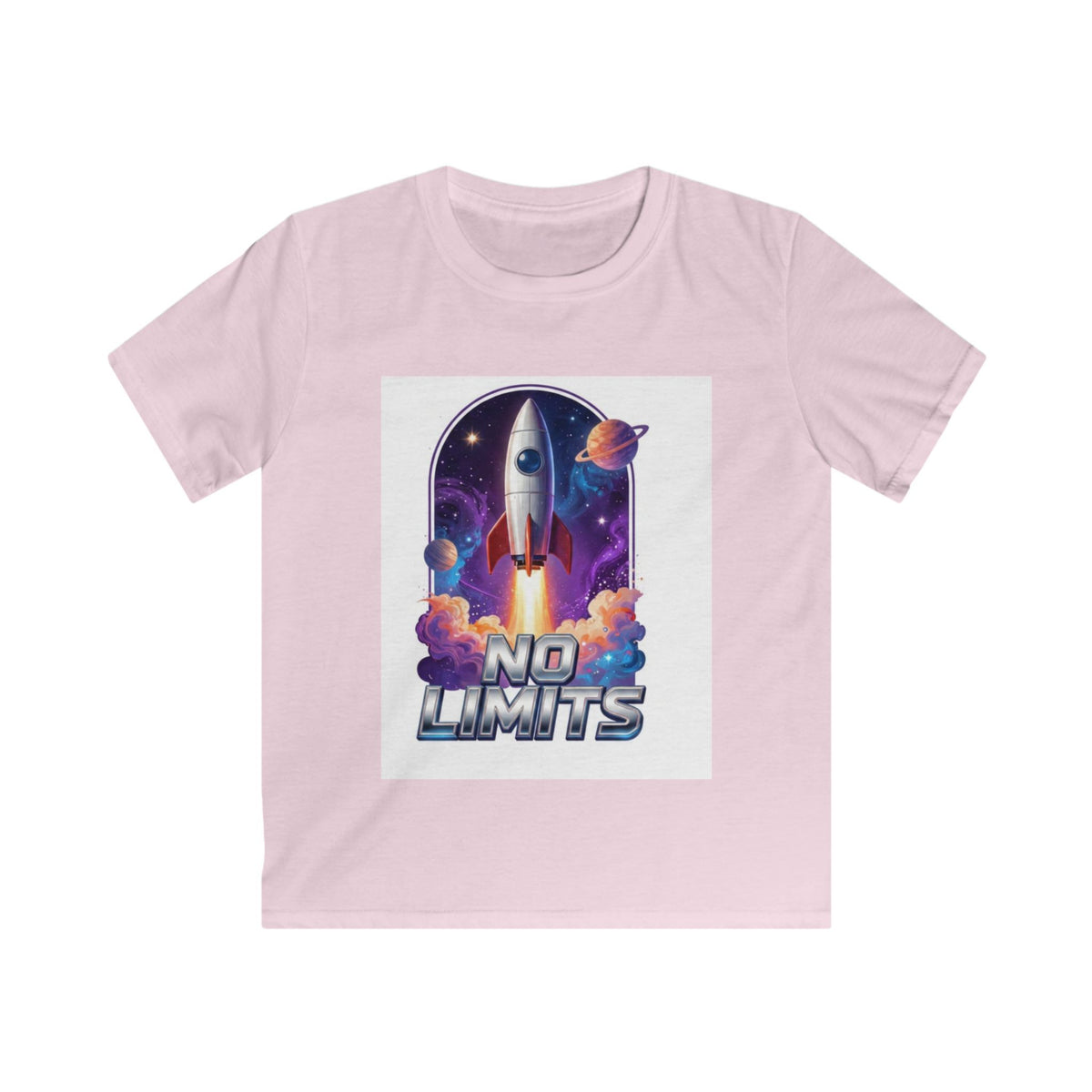 Kids Tee — 'No Limits' Rocket Space Graphic