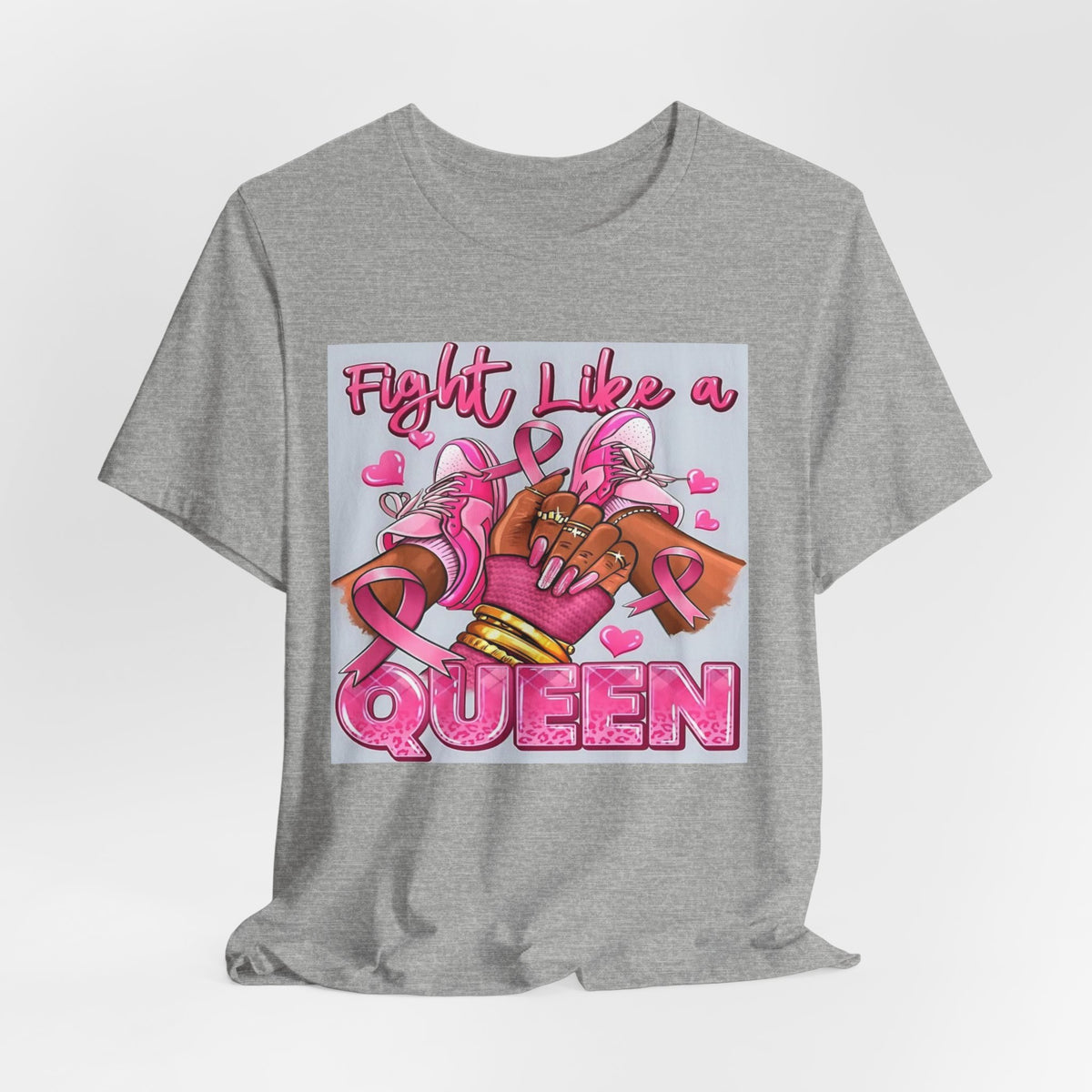 Fight Like a Queen Breast Cancer Awareness T-Shirt