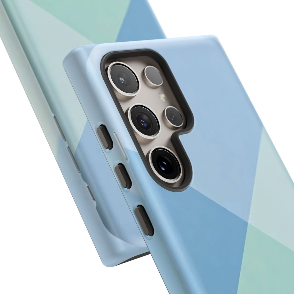 Geometric Mint & Sky Tough Phone Case