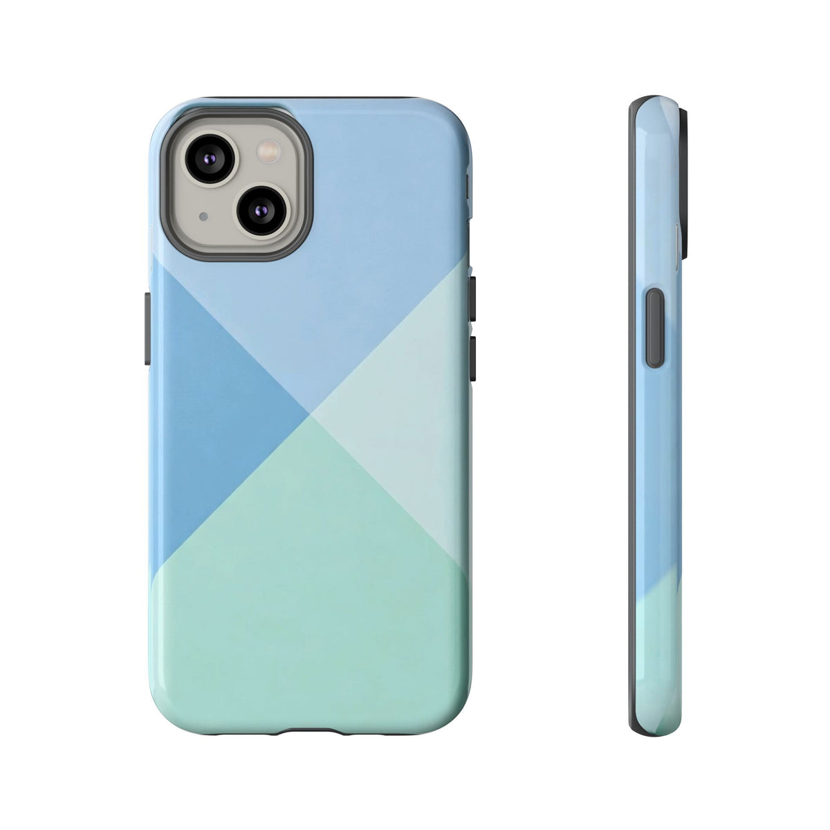 Geometric Mint & Sky Tough Phone Case