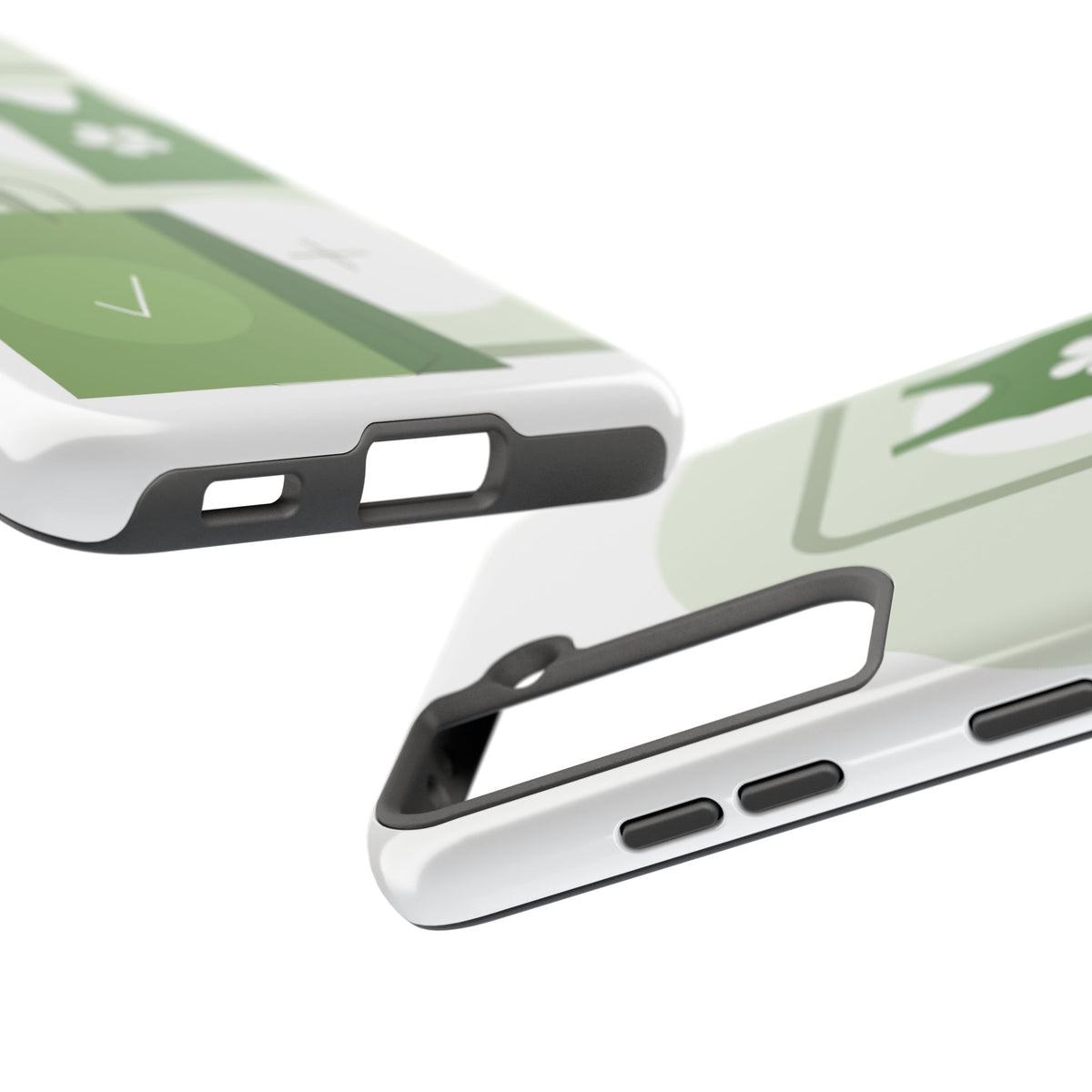 Green Shopping Icons Tough Phone Case — Eco Chic Protective Phone Cover