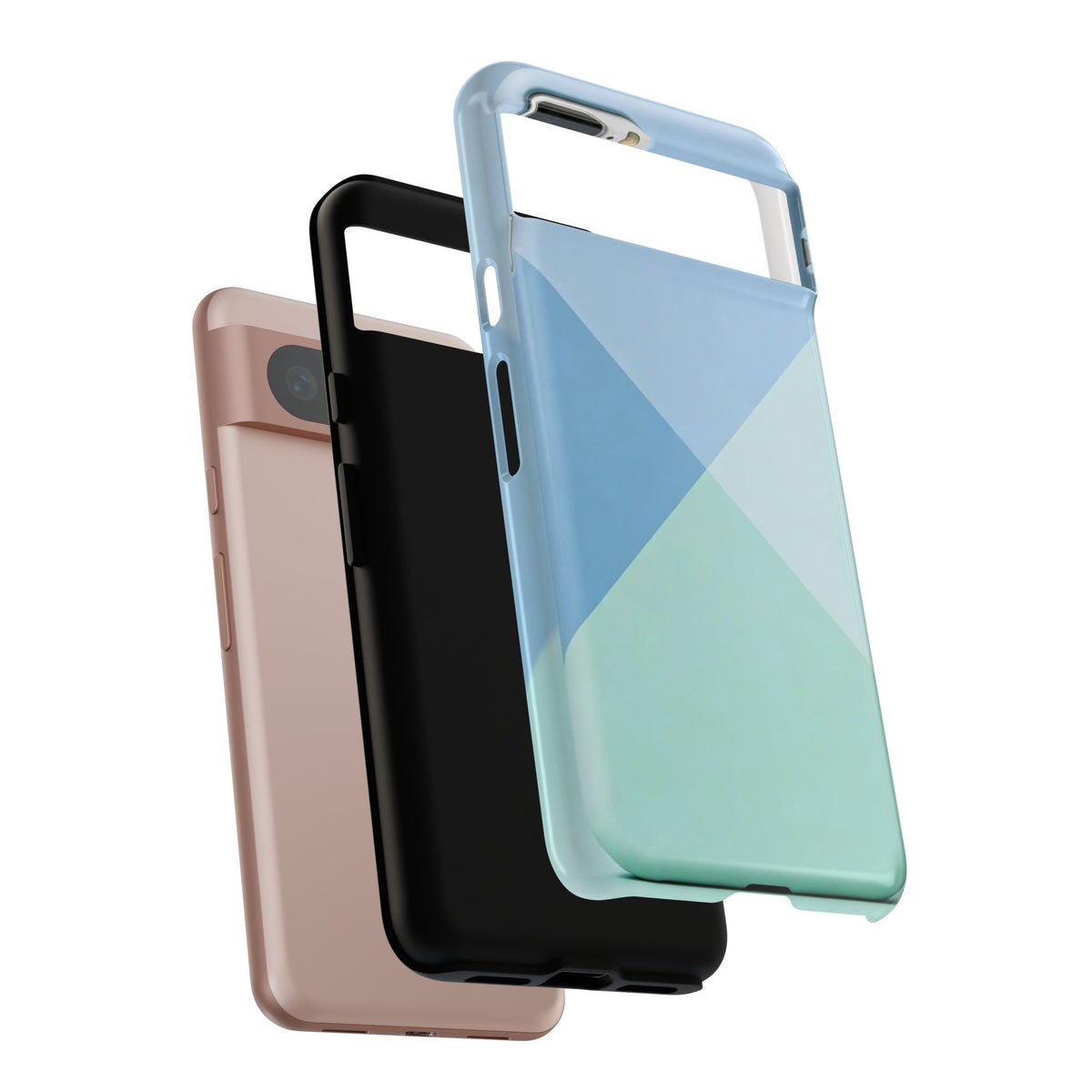 Geometric Mint & Sky Tough Phone Case