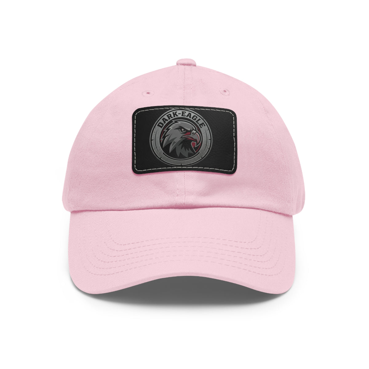 Leather Patch Dad Hat — ‘Dark Eagle’ Vintage Emblem Cap