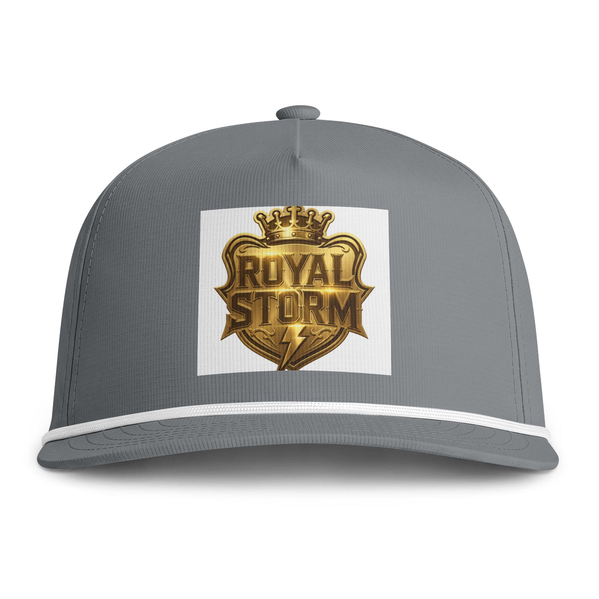 Royal Storm Patch Cap — Vintage Crest Embroidered Rope Trucker Hat