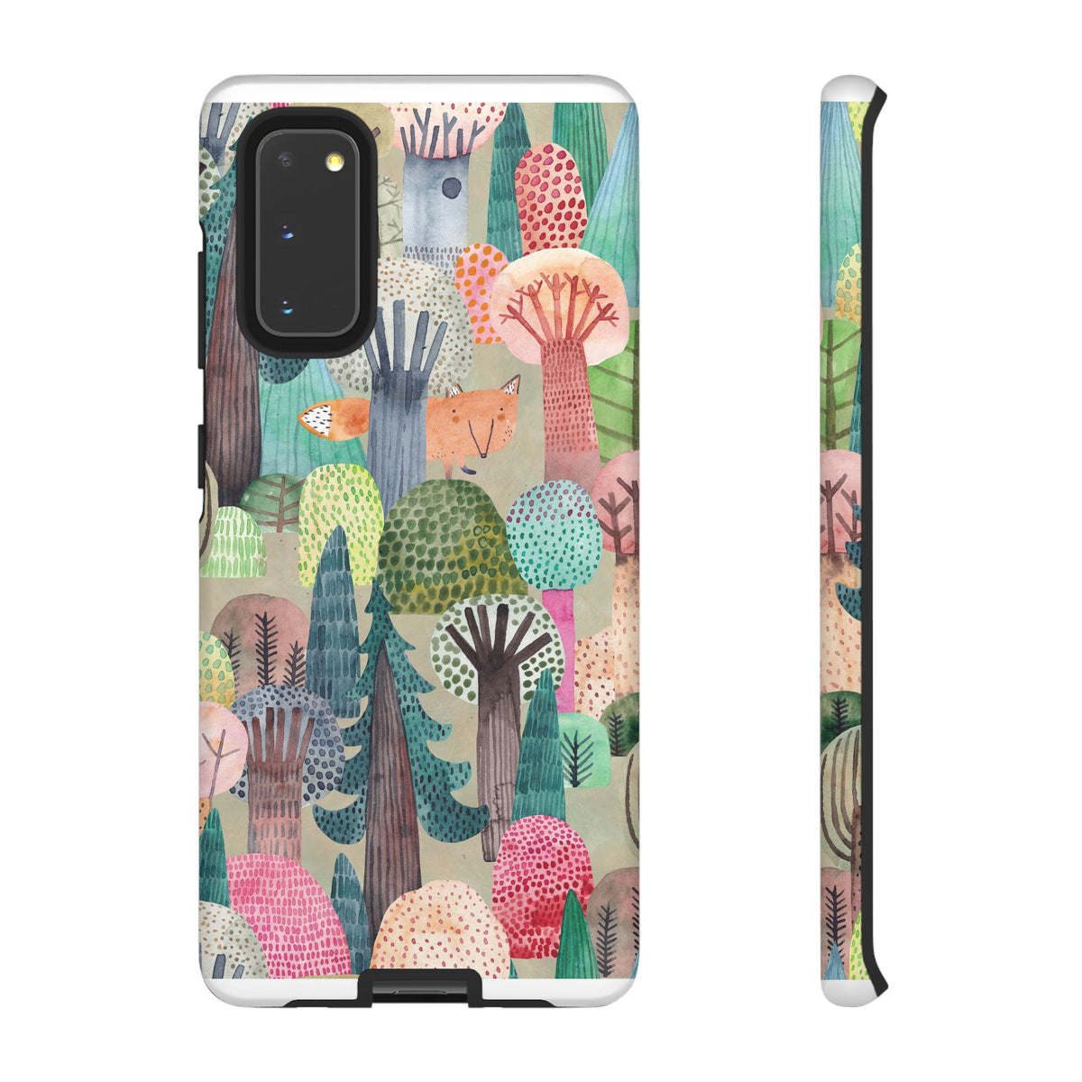 Woodland Fox Phone Case — Colorful Forest Art iPhone Cover
