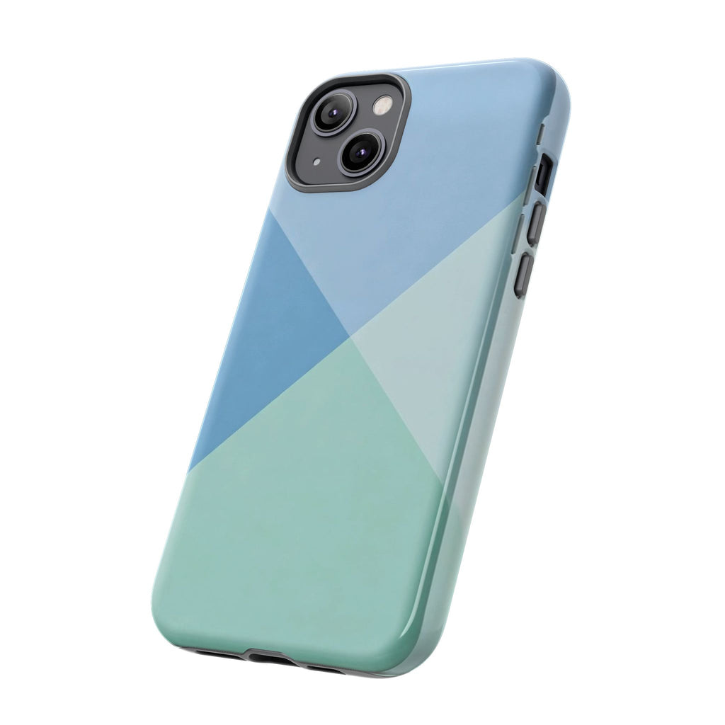Geometric Mint & Sky Tough Phone Case