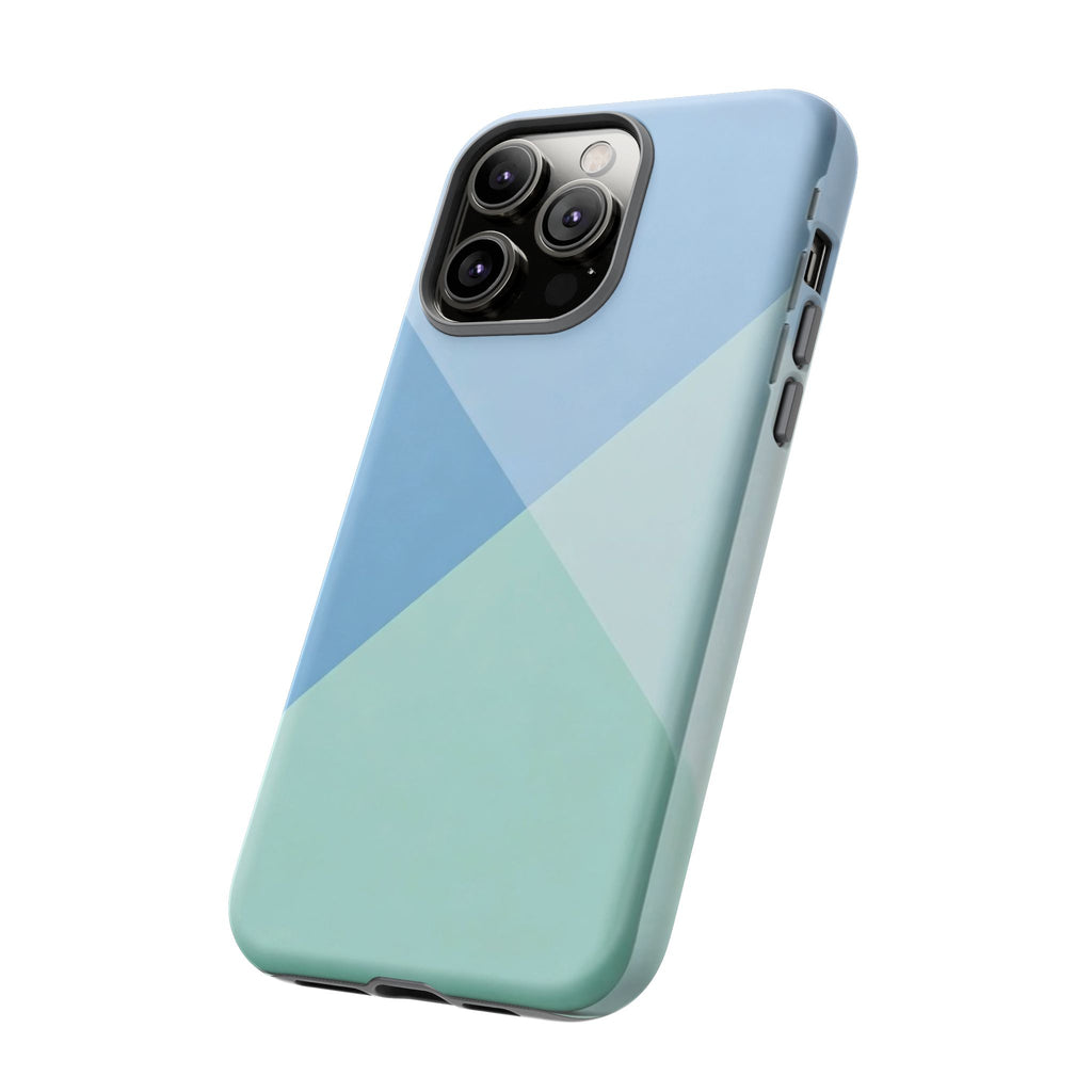 Geometric Mint & Sky Tough Phone Case