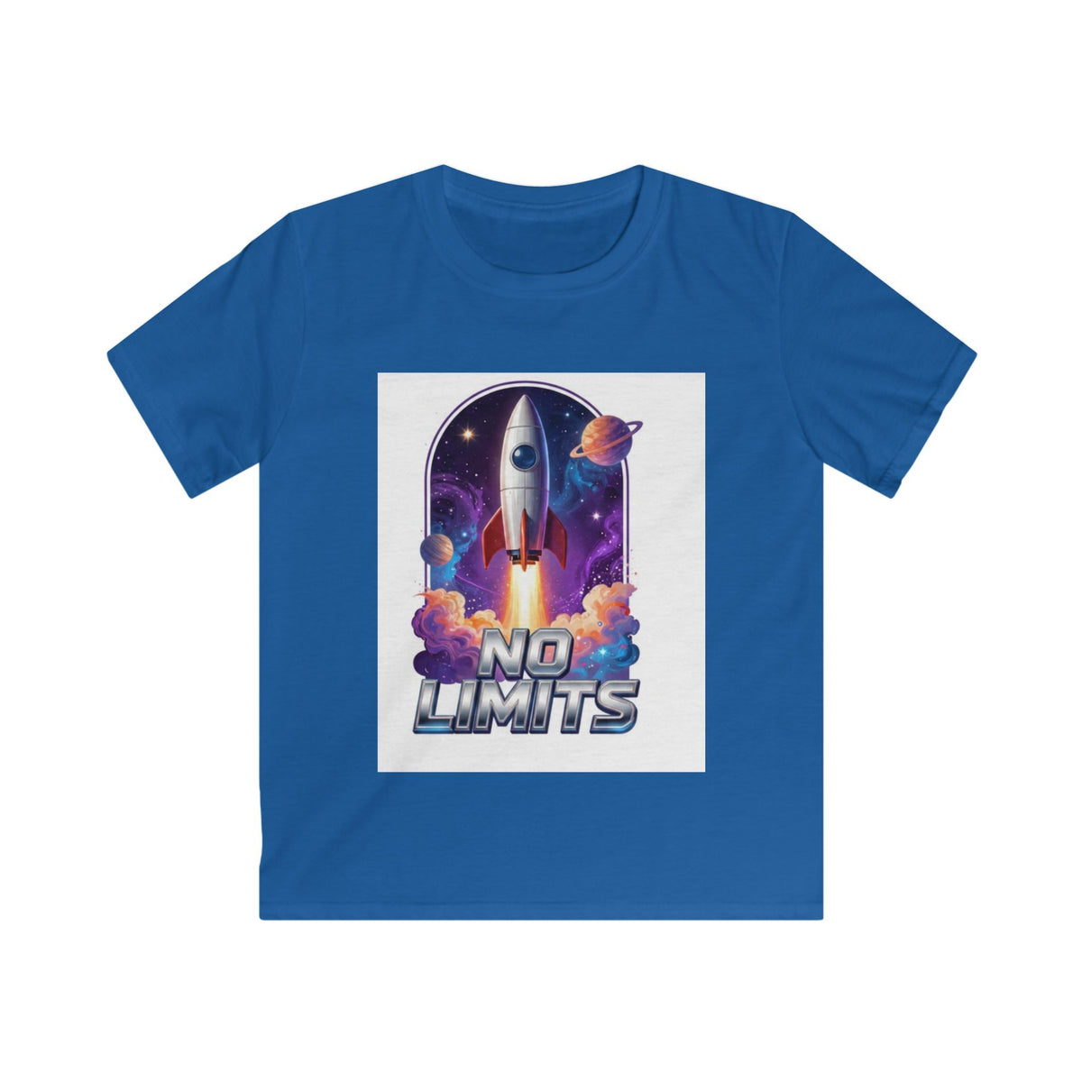 Kids Tee — 'No Limits' Rocket Space Graphic