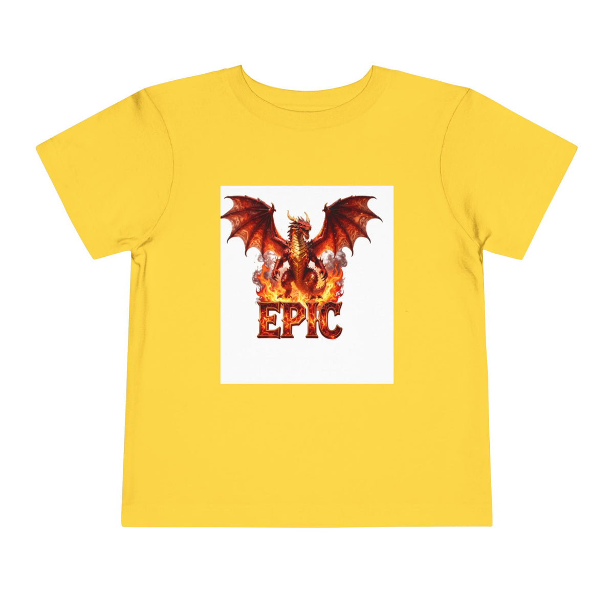 Epic Dragon Toddler Tee — Fiery Dragon Graphic Kids T-Shirt
