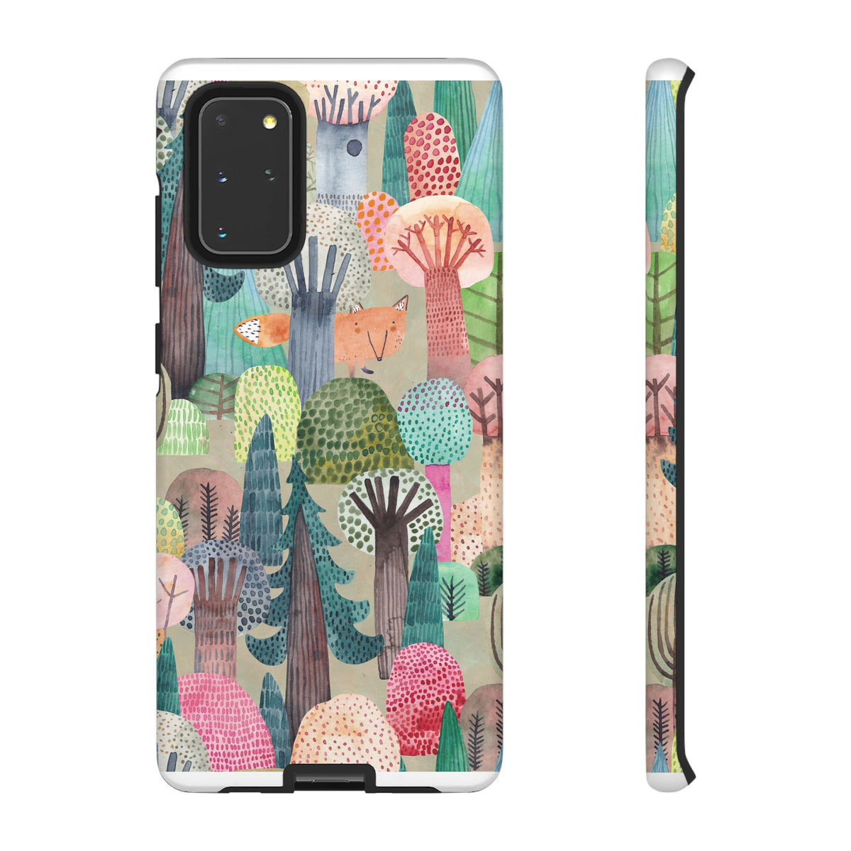 Woodland Fox Phone Case — Colorful Forest Art iPhone Cover