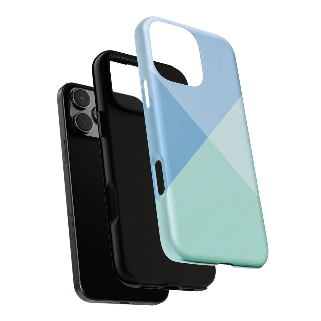 Geometric Mint & Sky Tough Phone Case