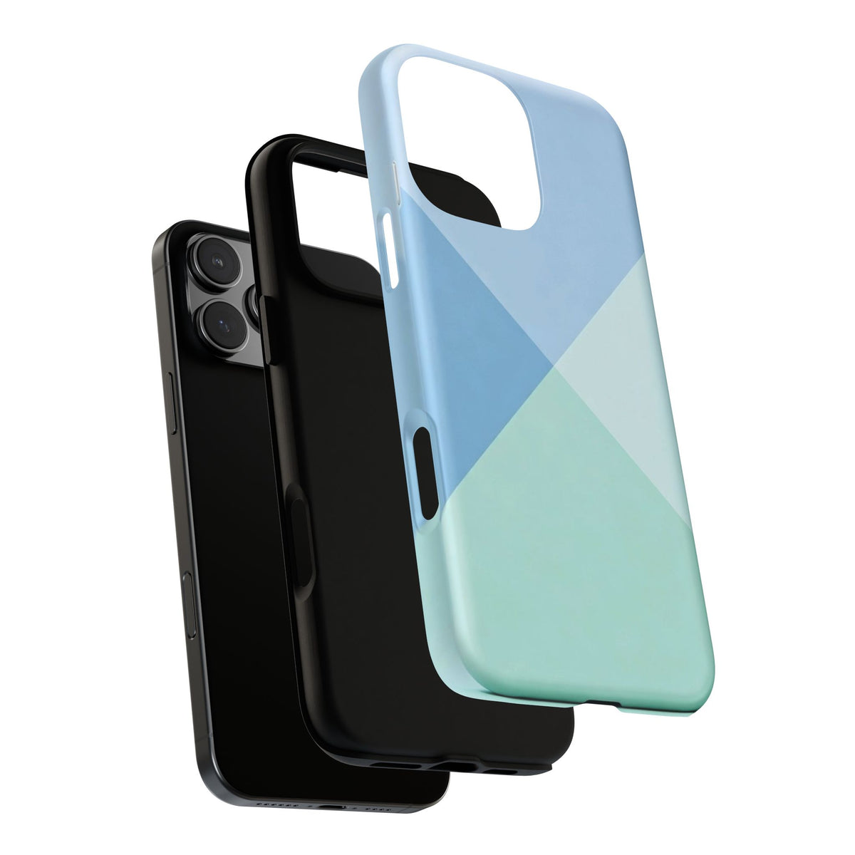 Geometric Mint & Sky Tough Phone Case
