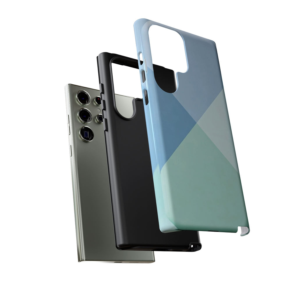Geometric Mint & Sky Tough Phone Case