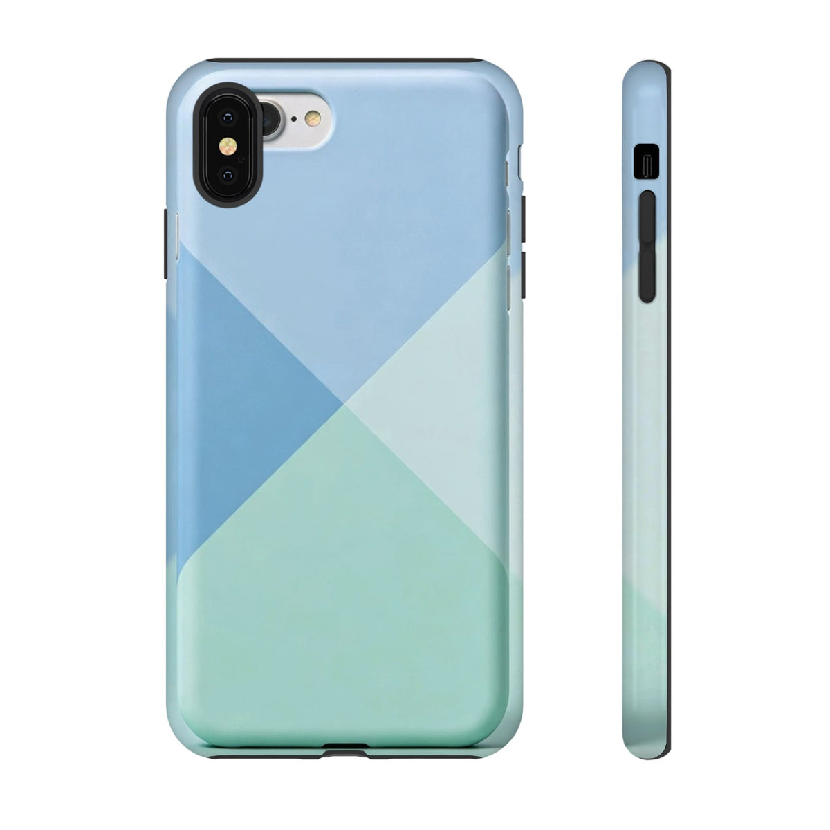 Geometric Mint & Sky Tough Phone Case
