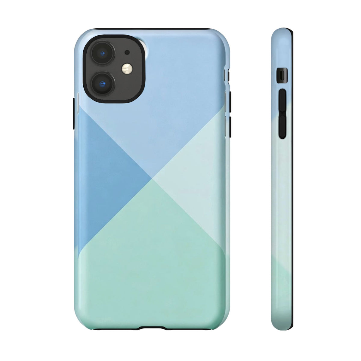 Geometric Mint & Sky Tough Phone Case