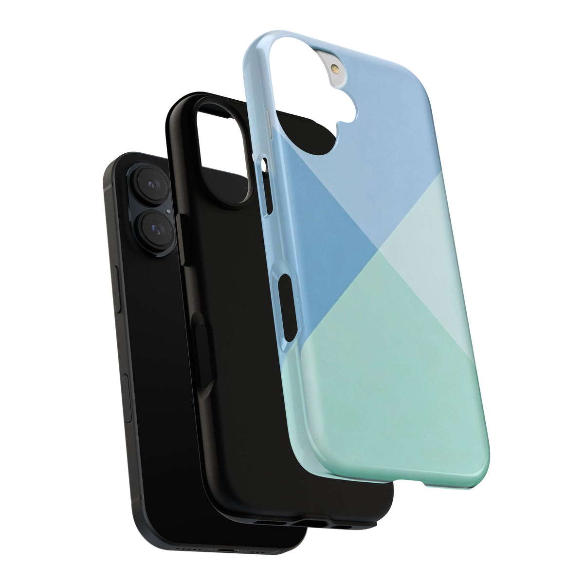 Geometric Mint & Sky Tough Phone Case