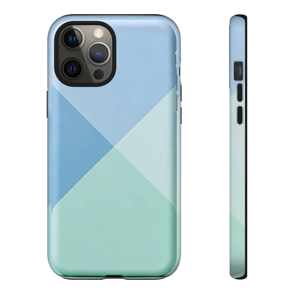 Geometric Mint & Sky Tough Phone Case